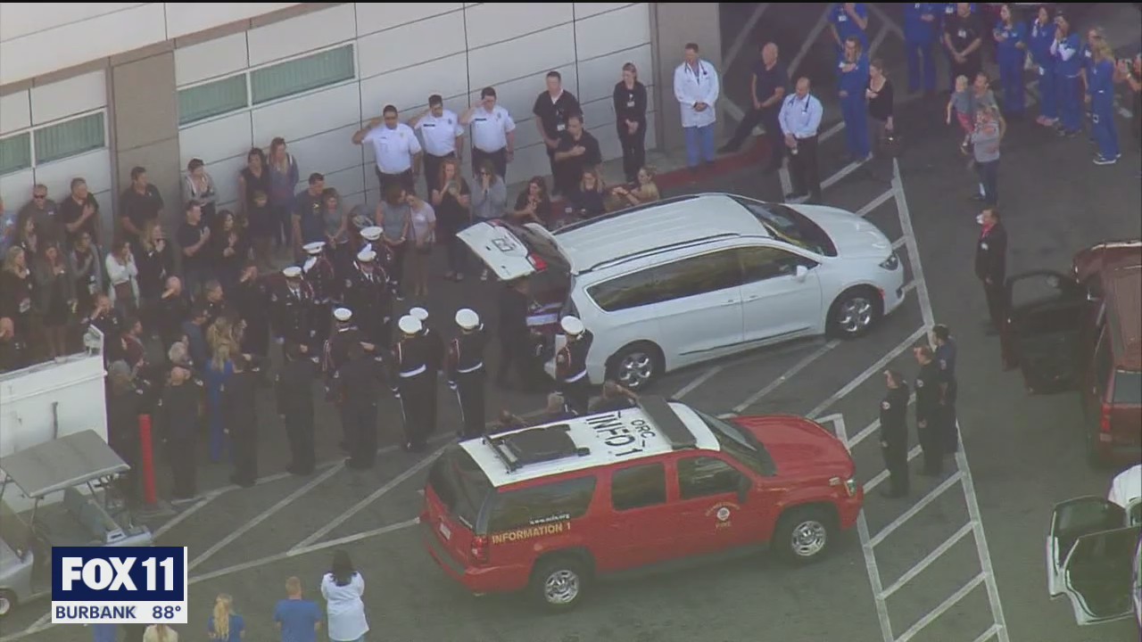 Procession held for firefighter killed while battling El Dorado FIre