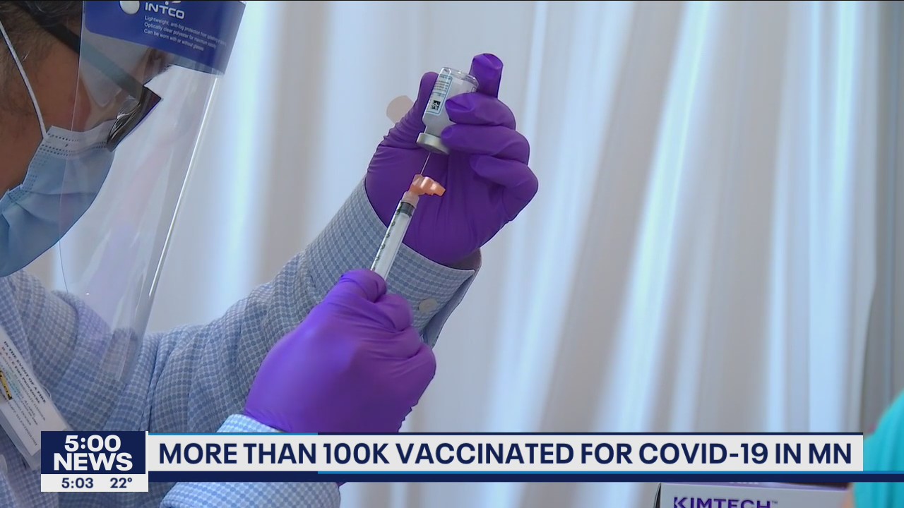 Gov. Walz visits clinic as Minnesota hits 100K vaccinations