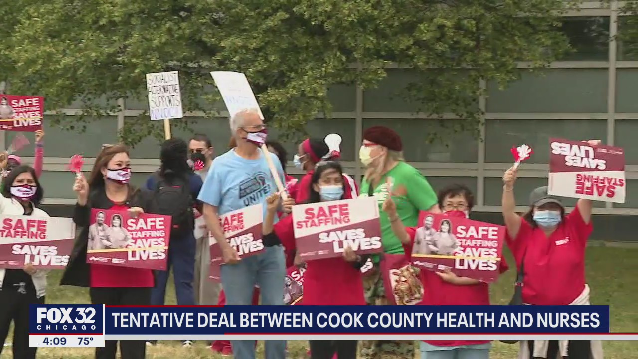 Tentative deal reached by striking Cook County nurses