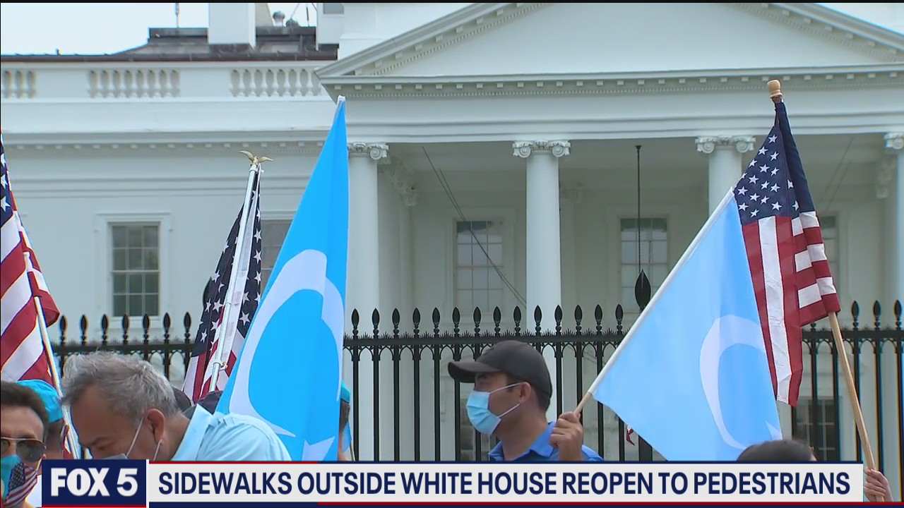 White House fencing and barriers come down
