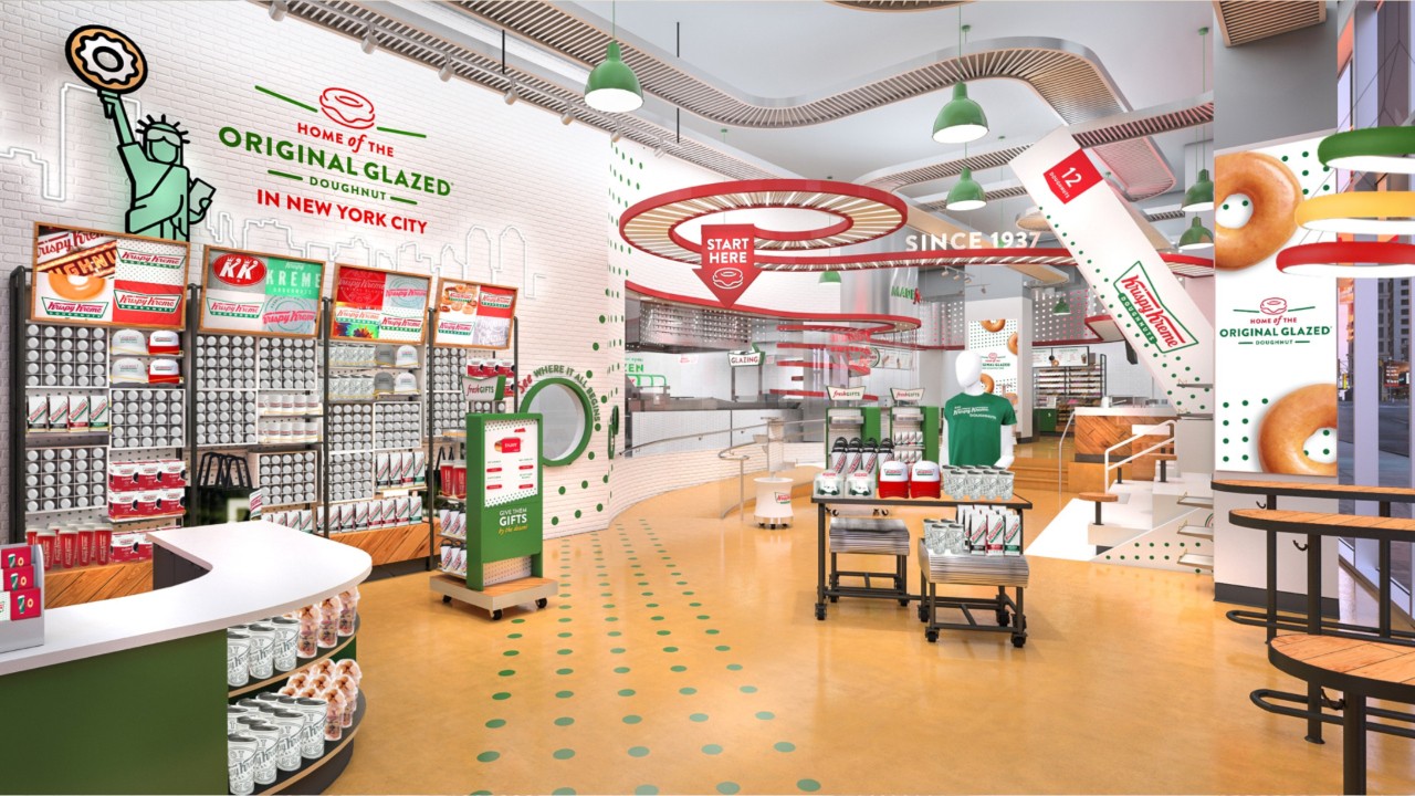 Krispy Kreme to open 24-hour Times Square flagship store featuring 'glaze waterfall' in 2020