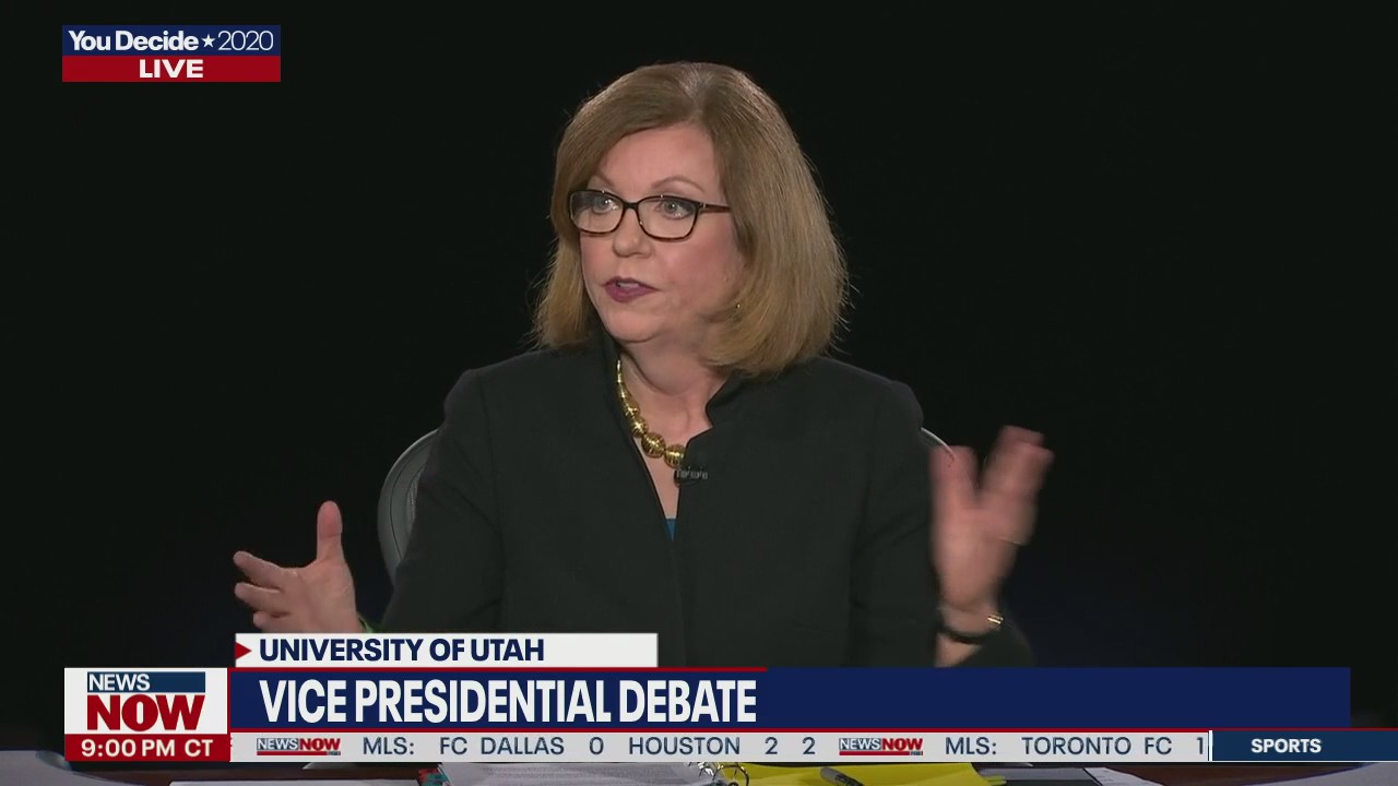 Susan Page interrupts Mike Pence for going over time