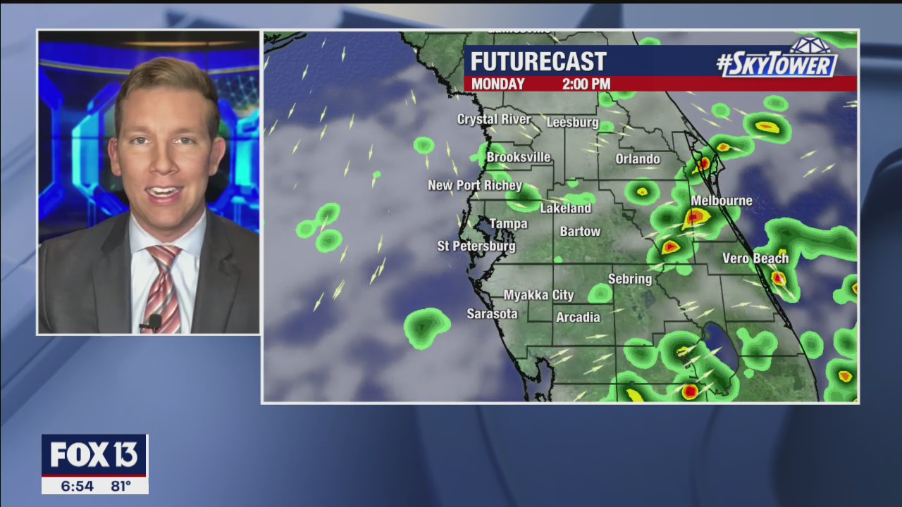 Sunday evening forecast