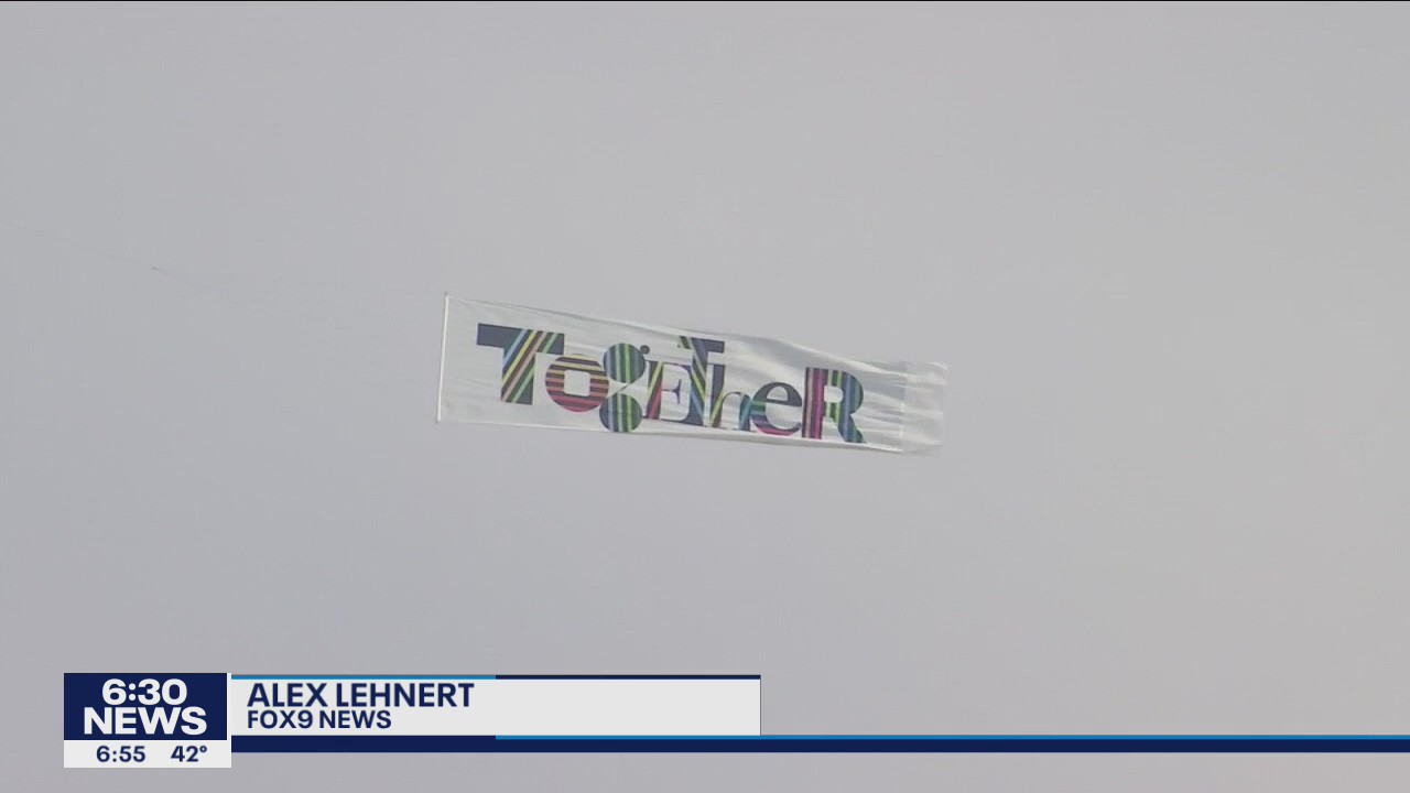 Banner flown over Minneapolis shares message of unity amid divisive election