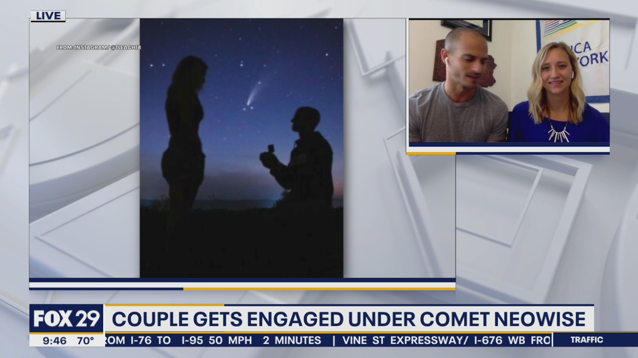Couple gets engaged under Comet Neowise