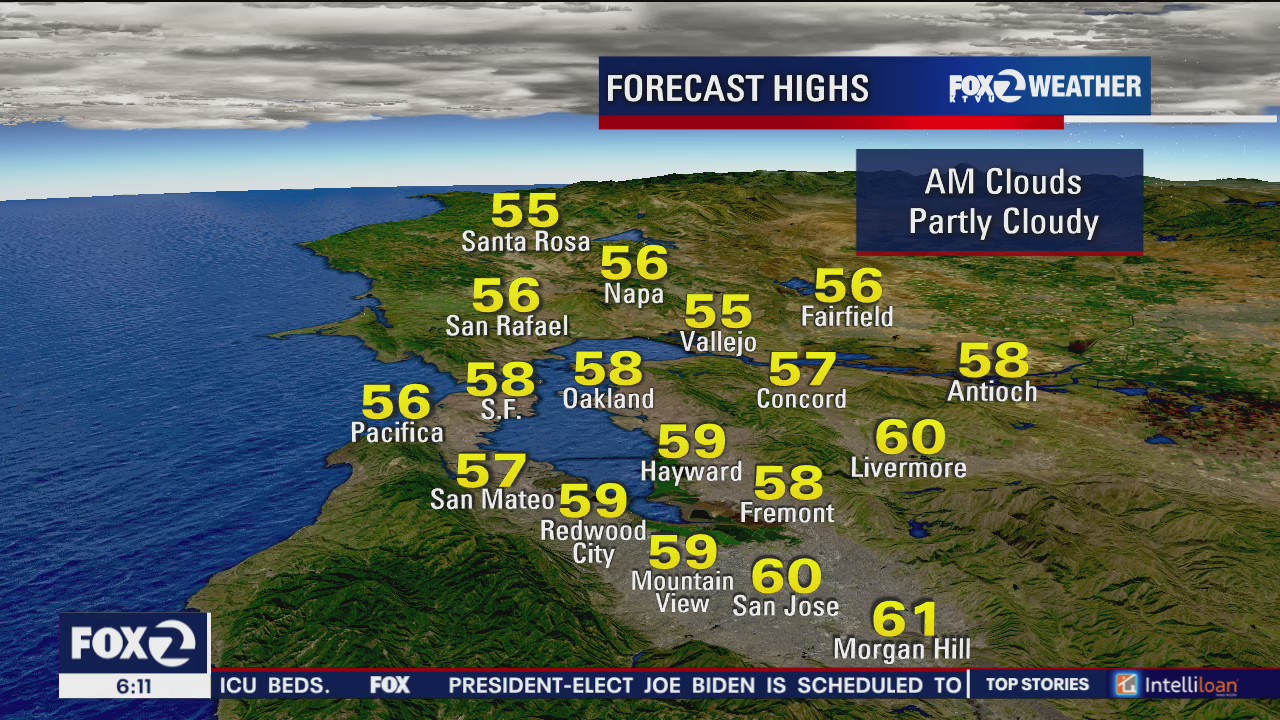 Chilly, mostly cloudy