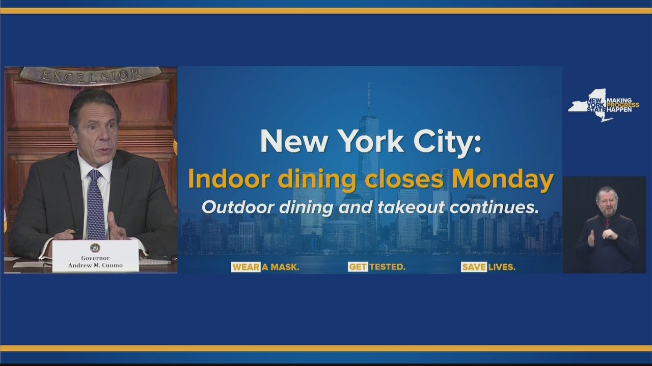 Indoor dining ban in NYC