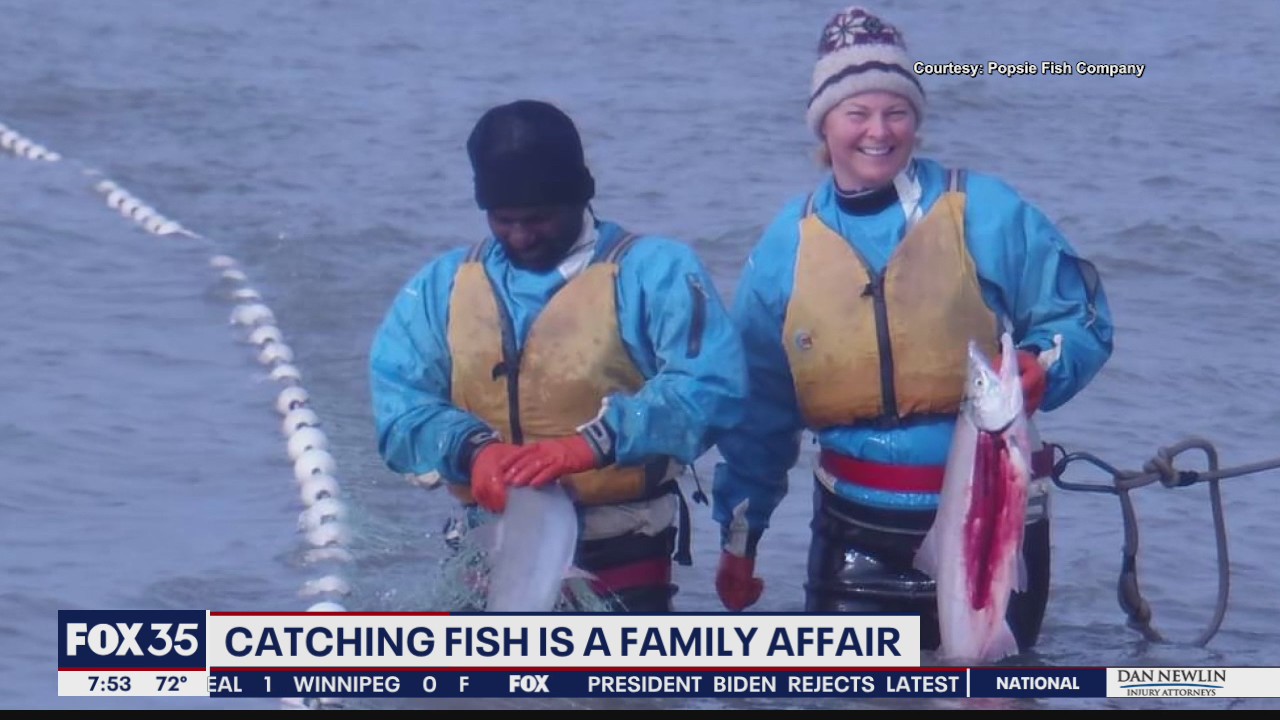 Catching fish is a family affair