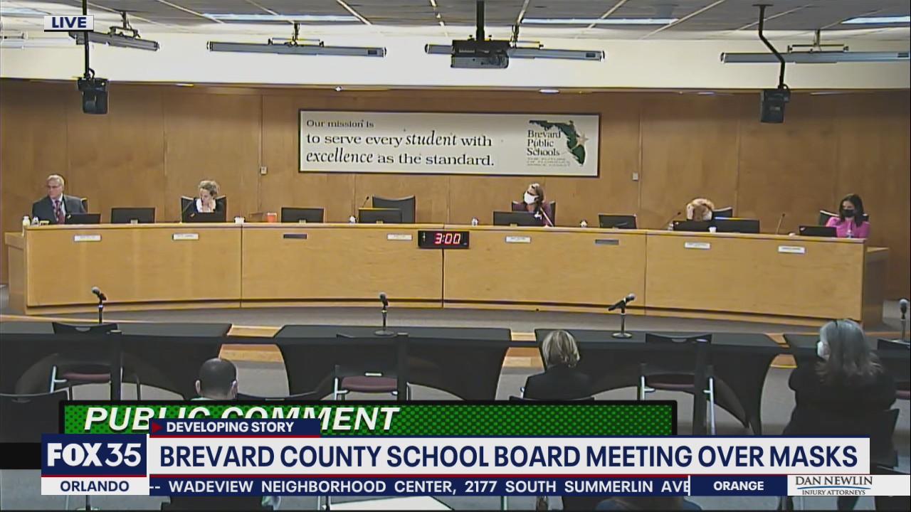 Brevard County school board meeting over masks