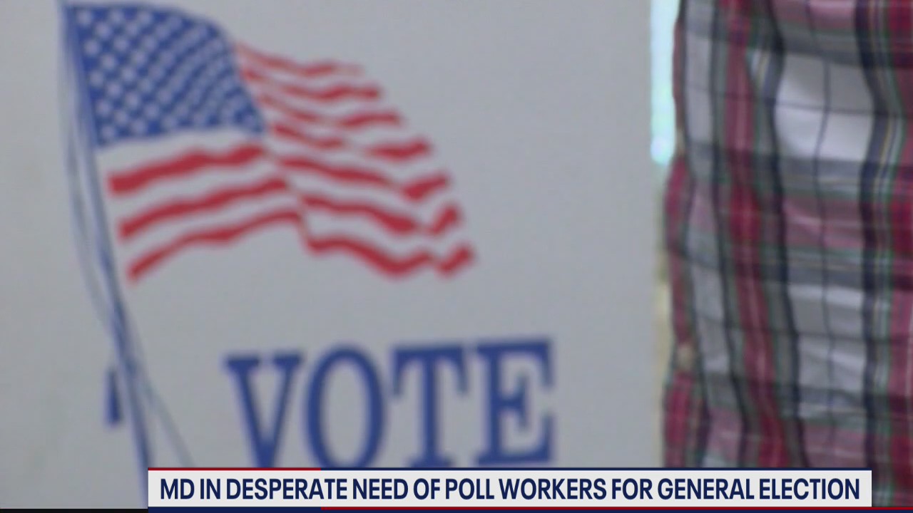 Maryland in need of poll workers ahead of November election