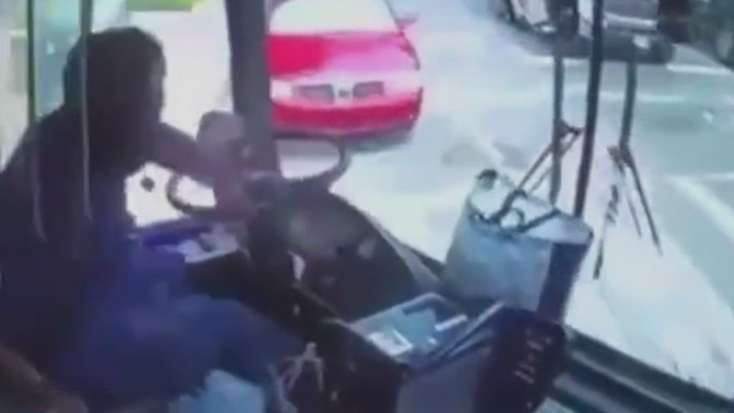 Video shows bus crash