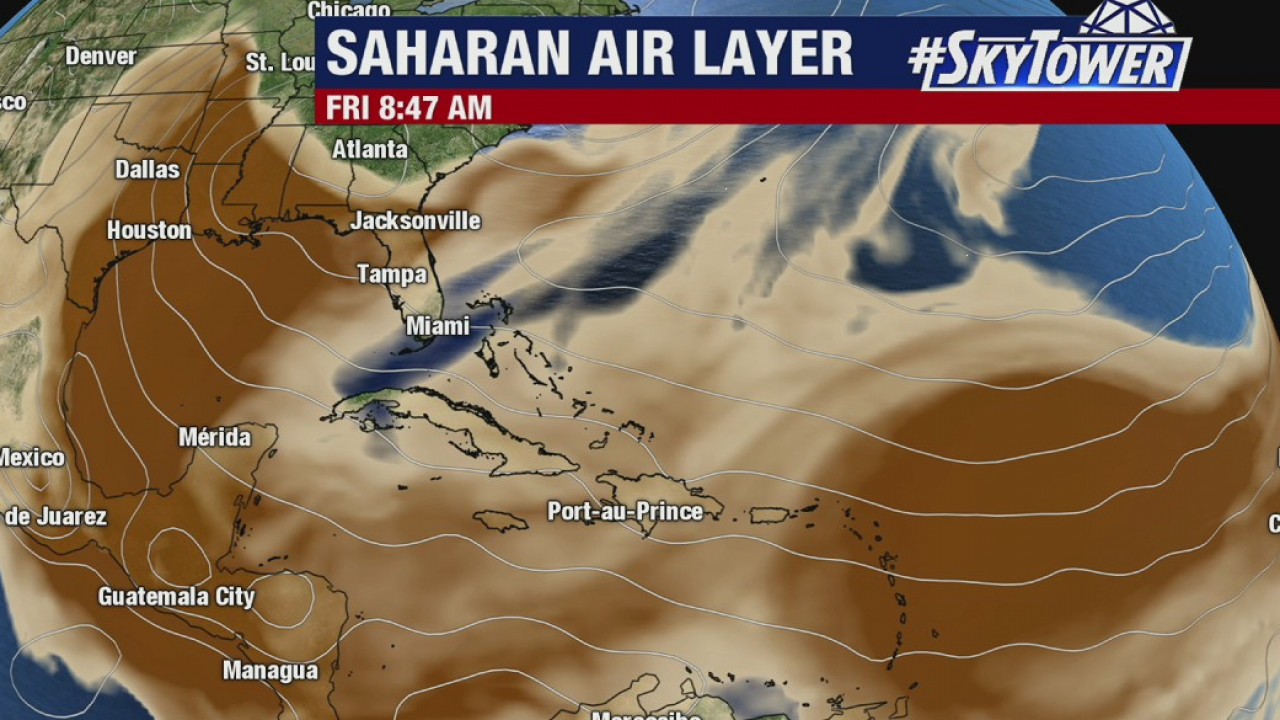 Massive plume of dust from Sahara desert drifting towards U.S.