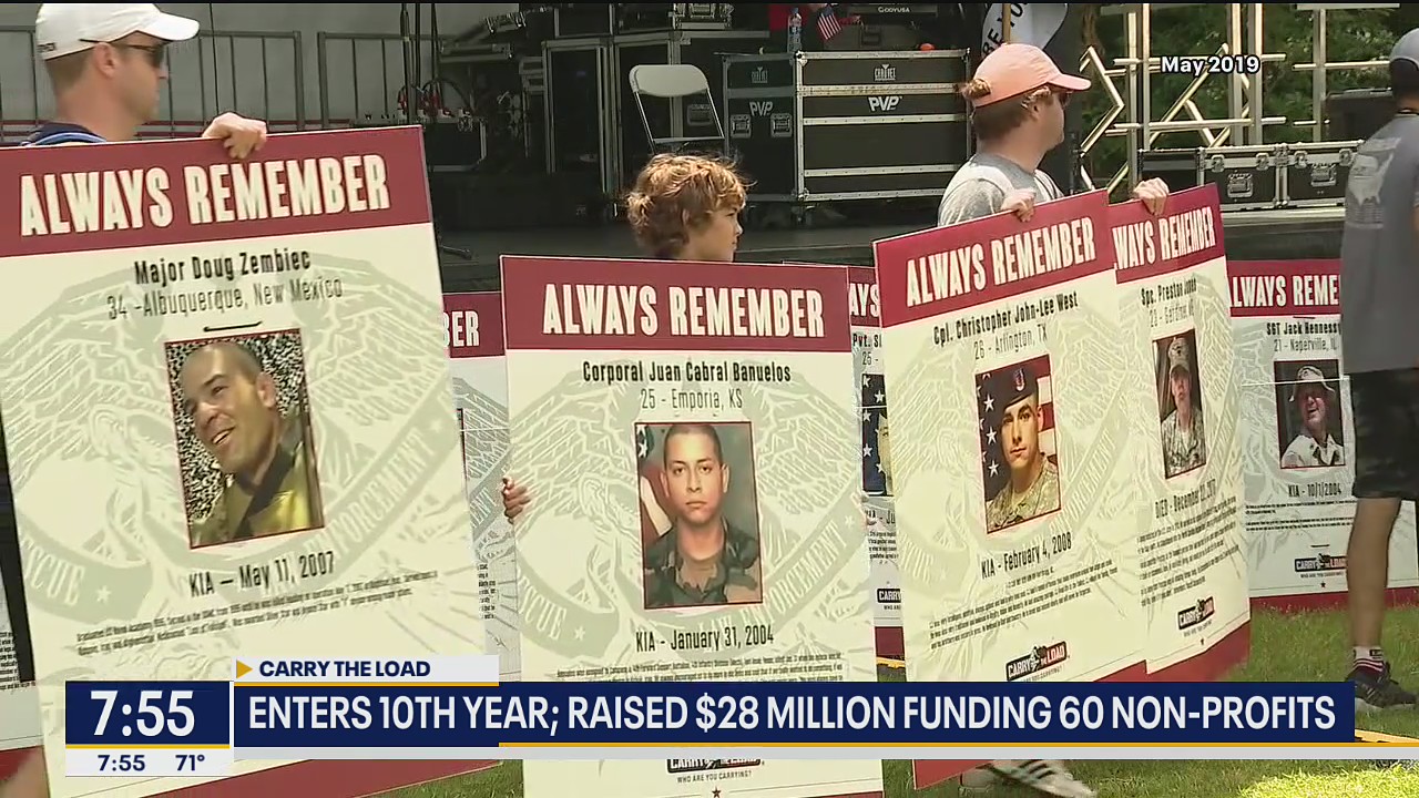 2-day Carry the Load event returns for a 10th year in Dallas