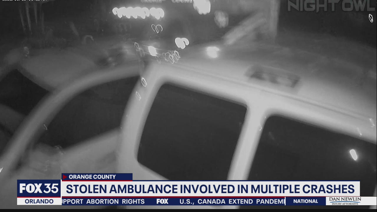 Stolen ambulance crashed into Orange County home