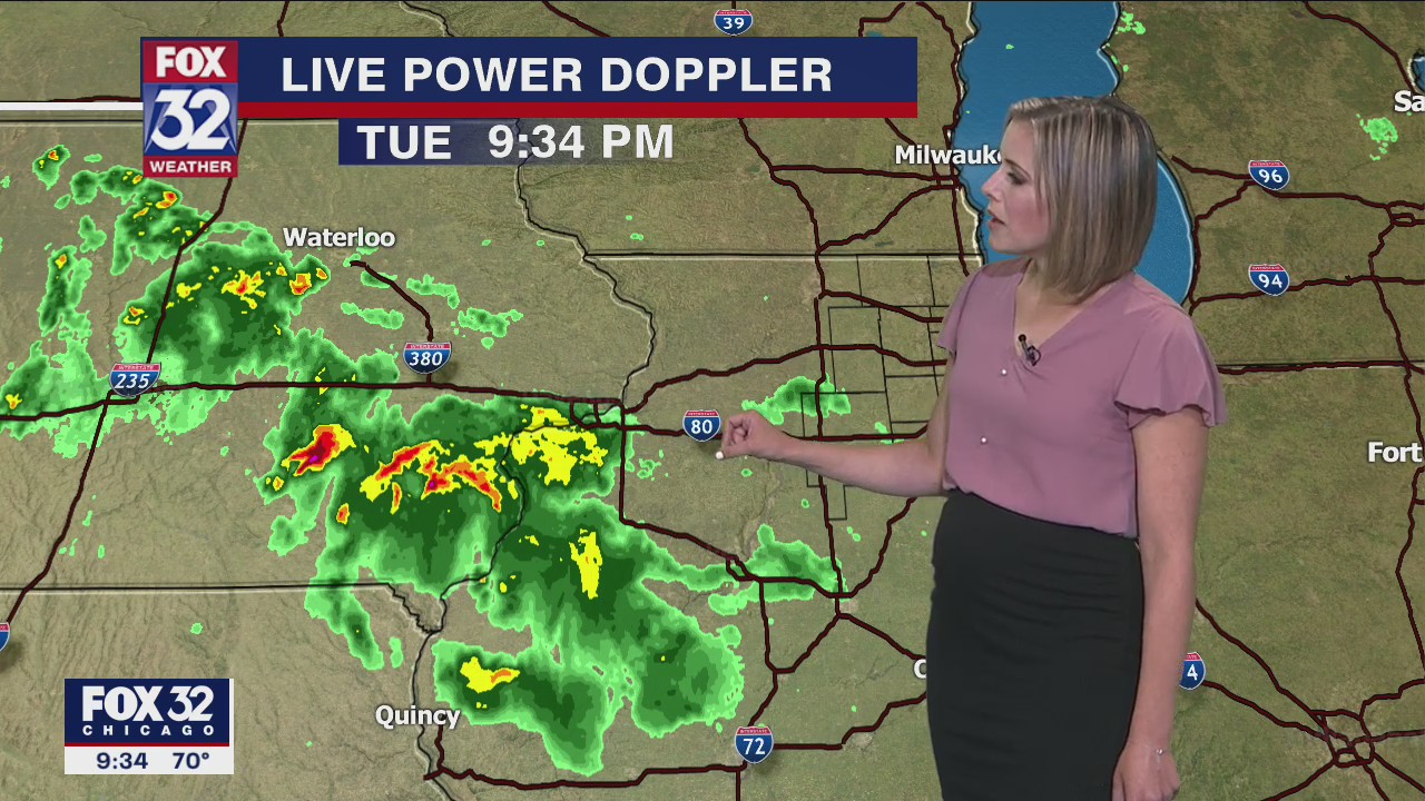 10 p.m. forecast for Chicagoland on June 22