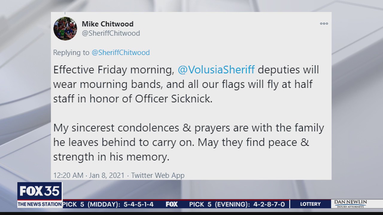Volusia deputies to honor officer killed in Capitol riots, fly flags at half-staff