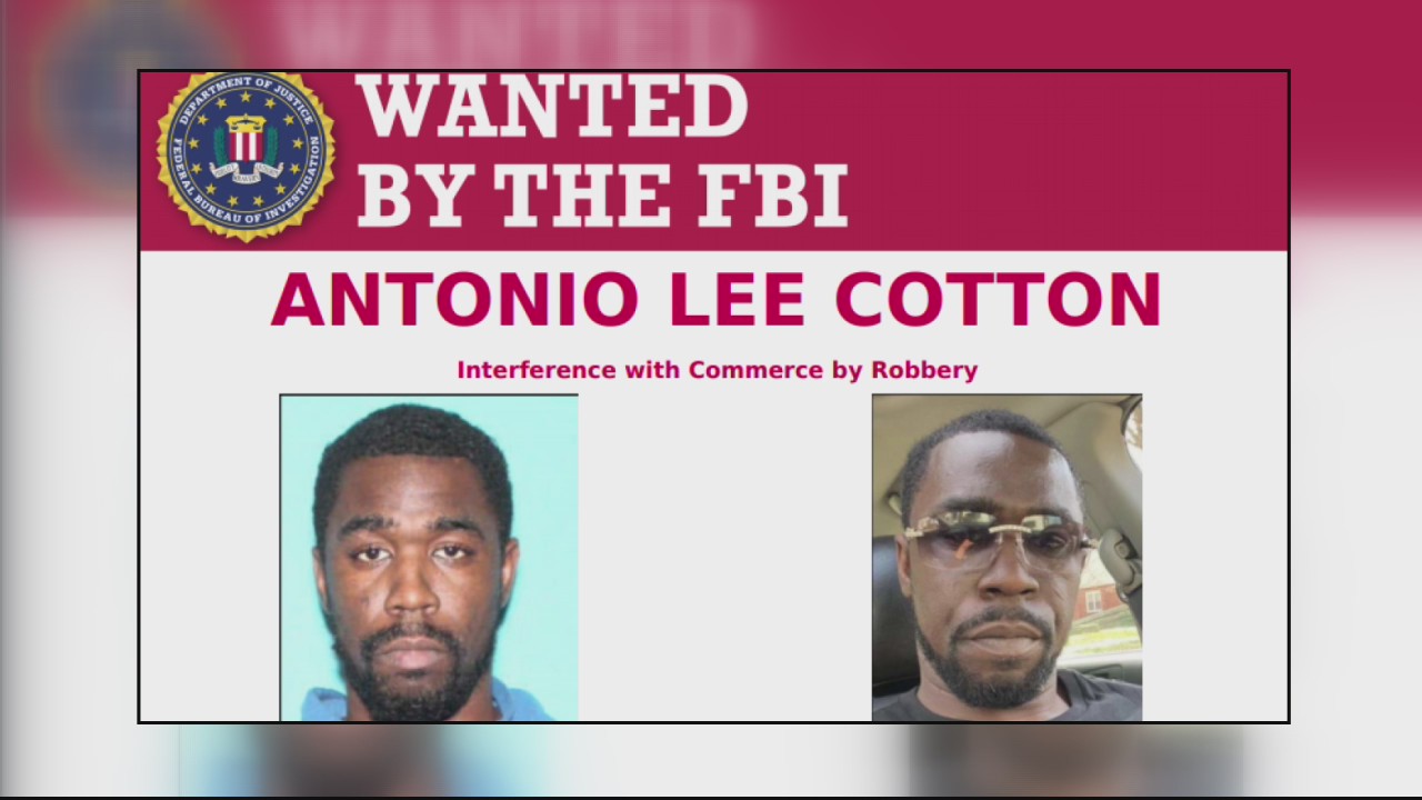 Antonio Cotton sought by FBI after string of armed robberies