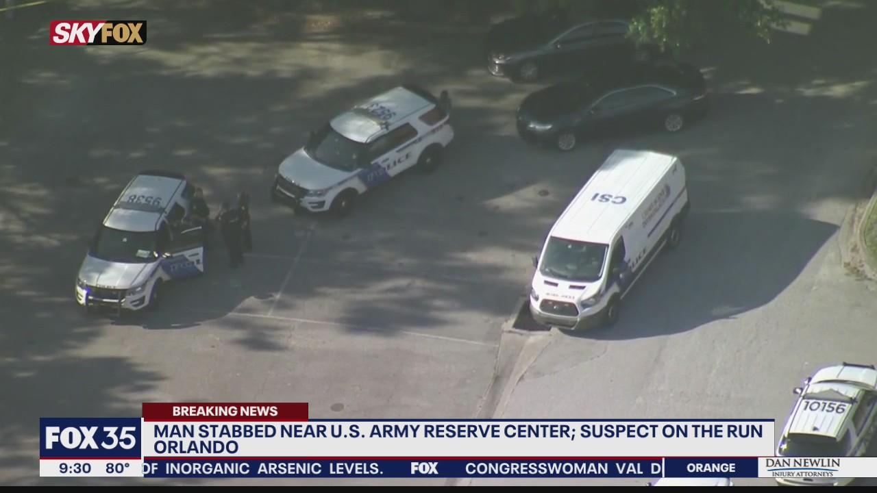 Man hospitalized after being stabbed at Army Reserve Center, Orlando police say