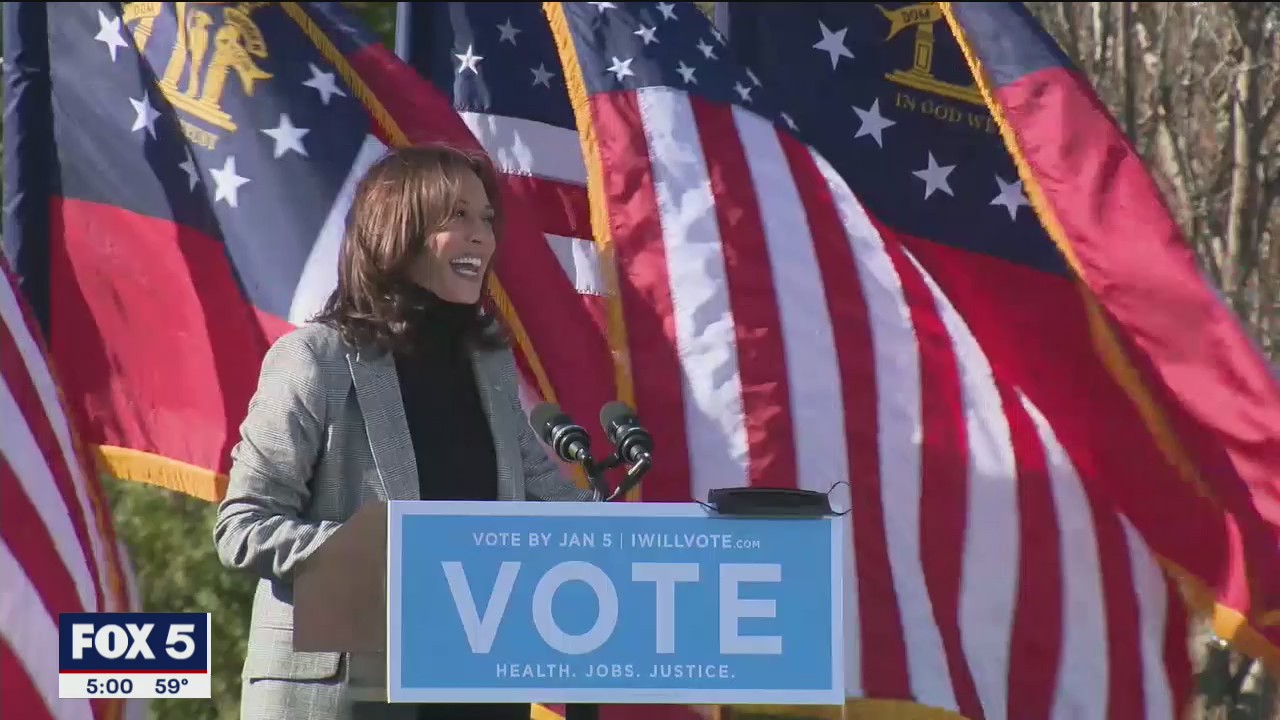 Harris rallies for Ossoff, Warnock in Columbus