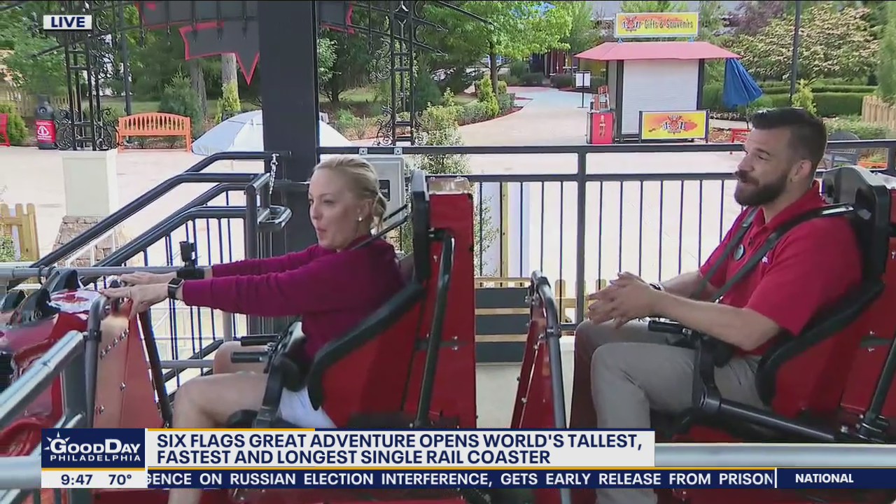 Six Flags Great Adventure opens world's tallest, fastest ad longest single rail coster