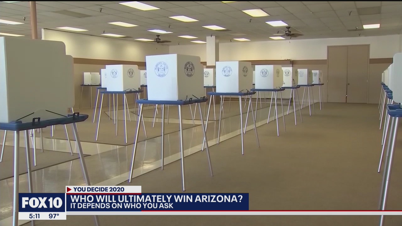 Data analysts offer conflicting projections on who will ultimately win Arizona