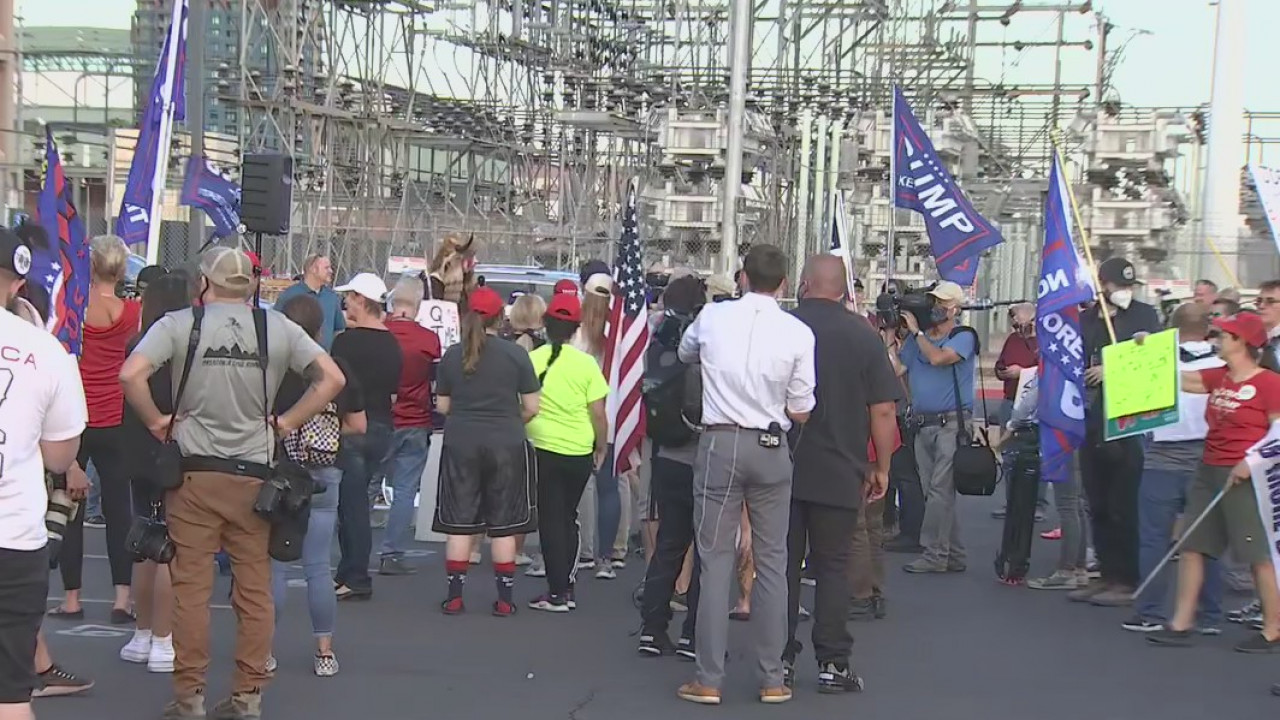 Protests by Trump supporters continue as vote counting process continues in Arizona