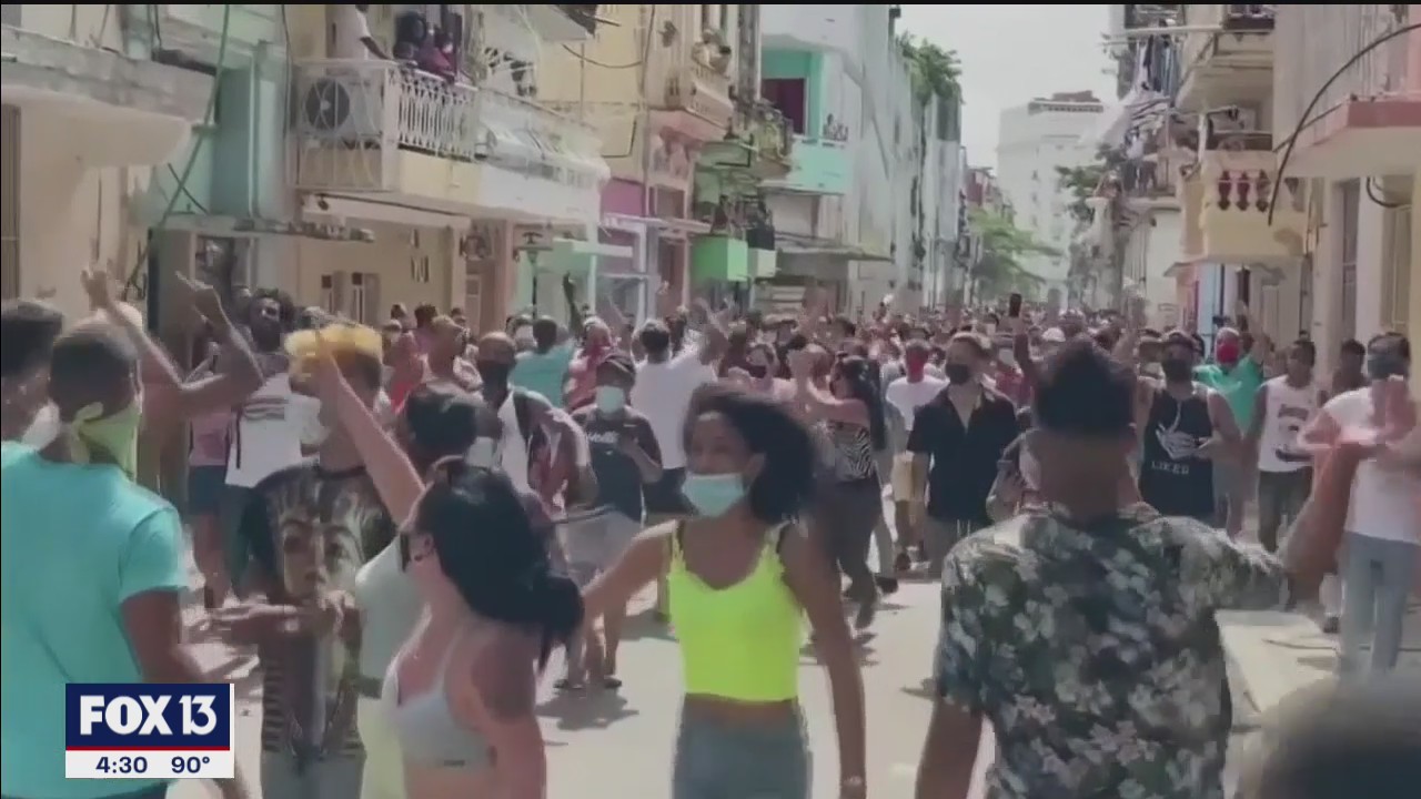 U.S. weighs response to Cuban protests