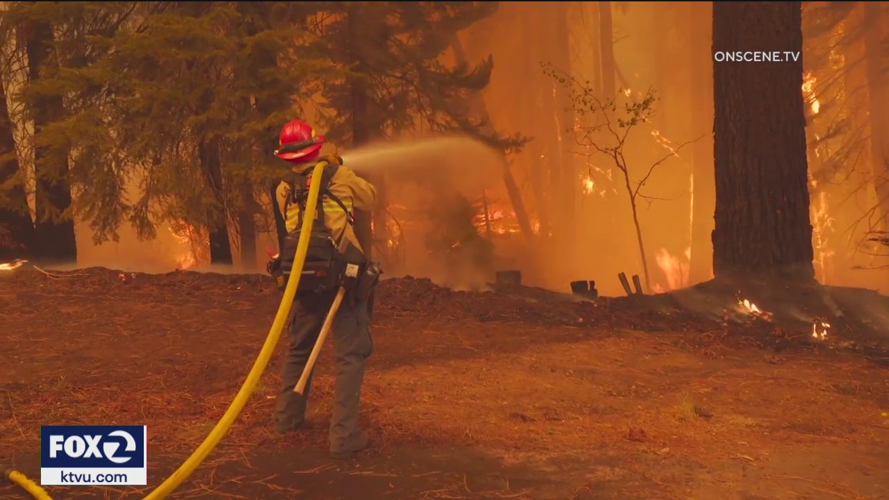 High winds threaten to whip up flames approaching Lake Tahoe