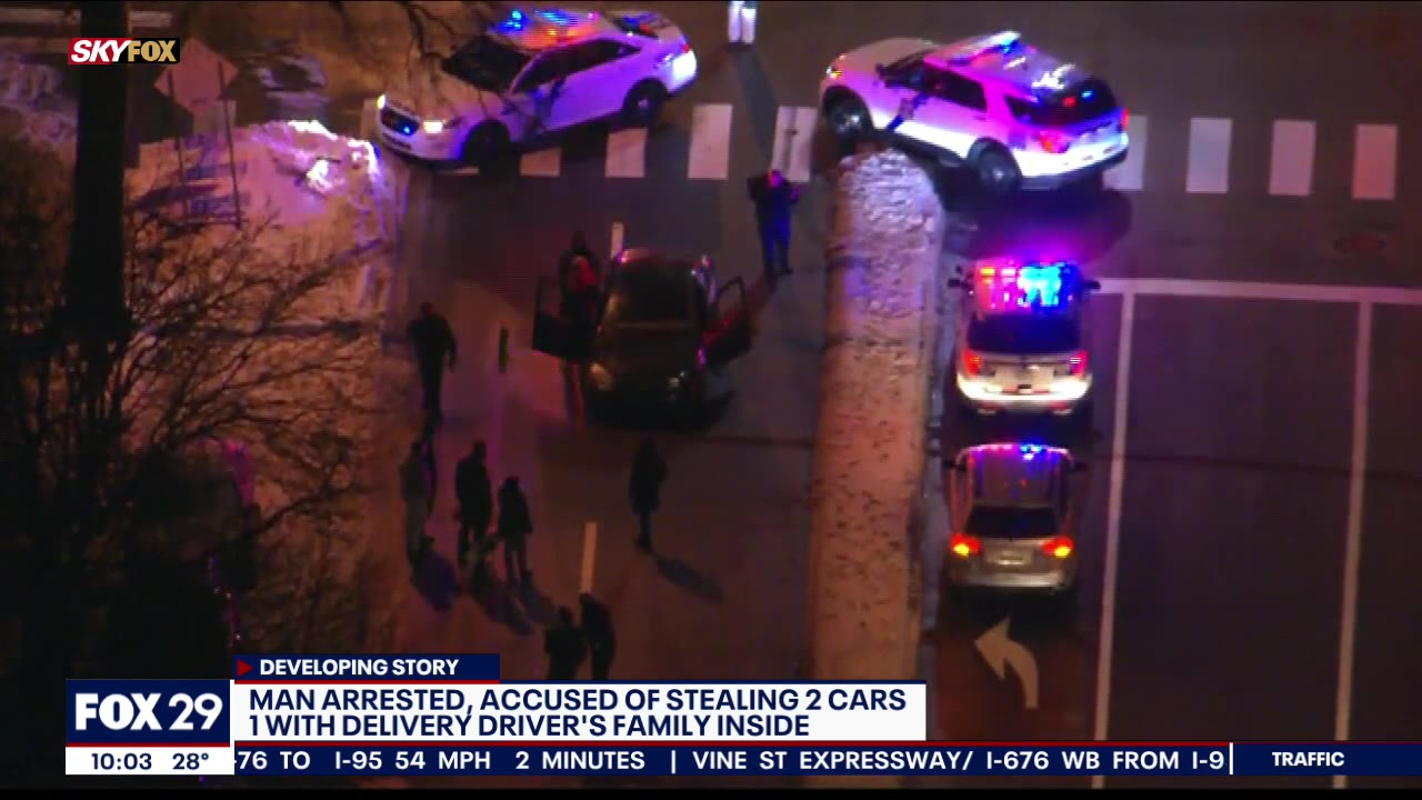 Suspect charged with carjacking, kidnapping after police chase through Philadelphia