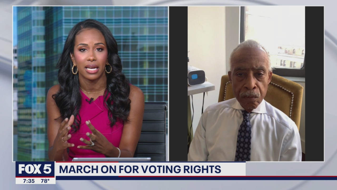 Reverend Al Sharpton talks March on for Voting Rights