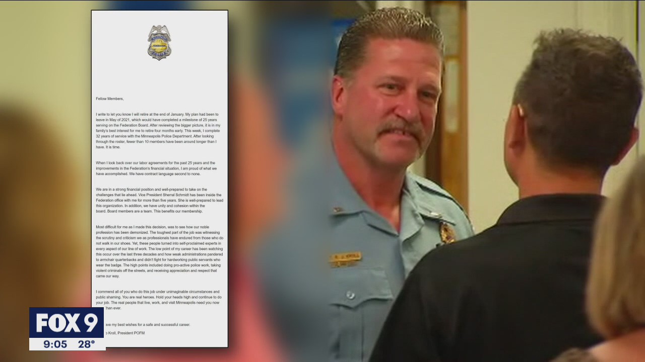 Minneapolis police union president Bob Kroll retiring at end of January