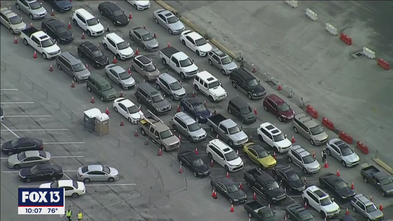 No appointment necessary for 40 and up at Tampa FEMA vaccine site