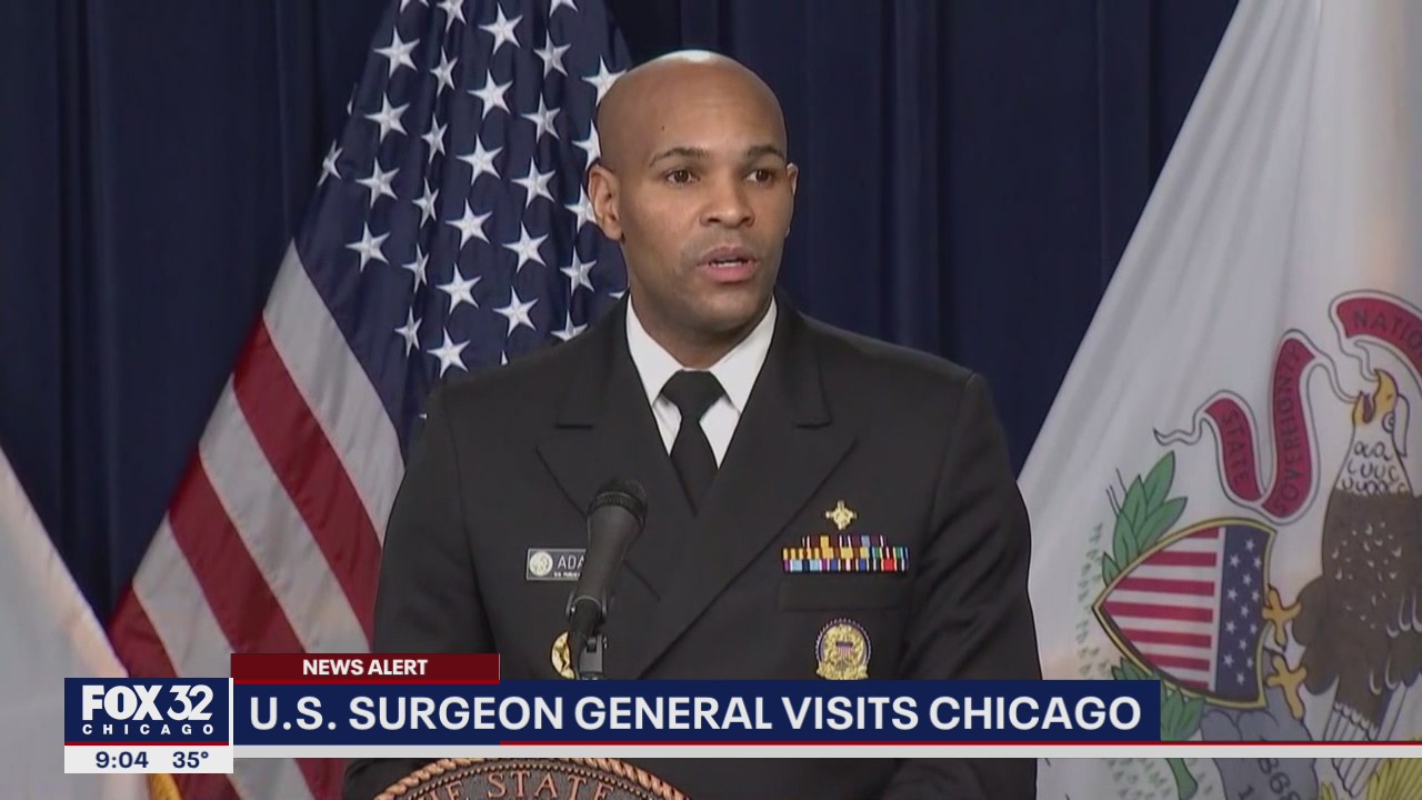 US Surgeon General Jerome Adams observes vaccine rollout at Chicago hospital