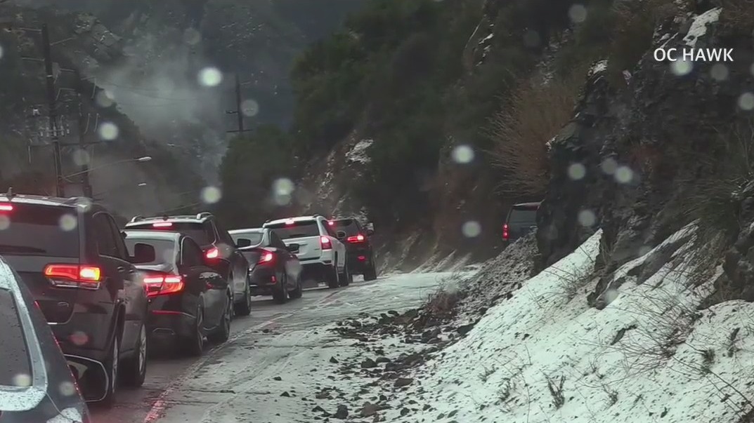 Rain, snow hits SoCal