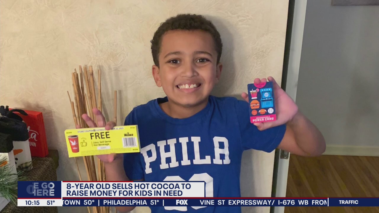 South Jersey boy holds annual benefit hot cocoa stand with a twist this year due to pandemic