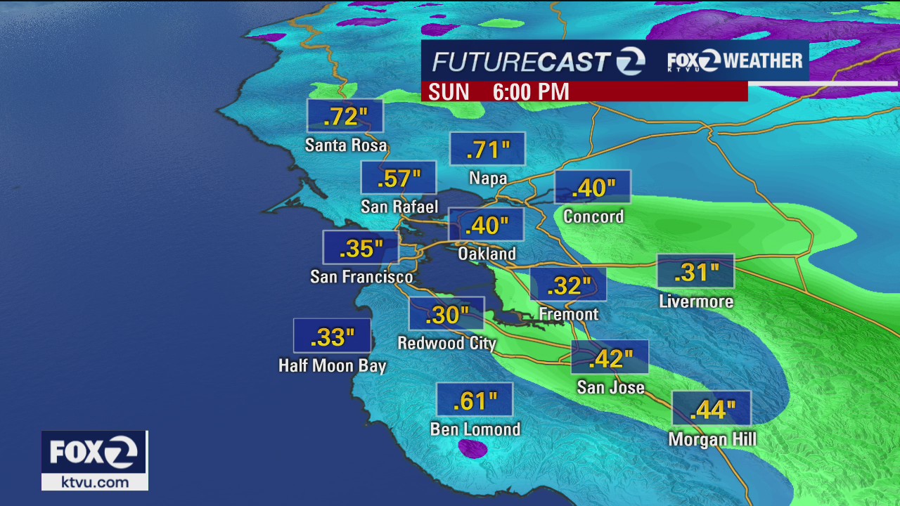 SUNDAY FORECAST: Moderate to heavy rainfall in the morning