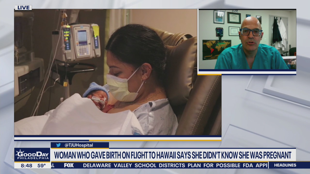 Woman who gave birth on flight to Hawaii says she didn't know she was pregnant