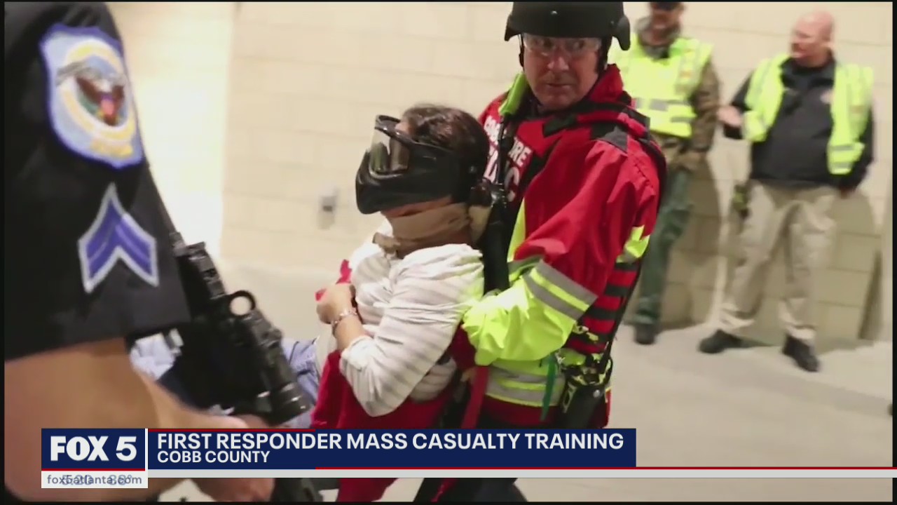 Cobb County firefighters and paramedics train for multiple-casualty events