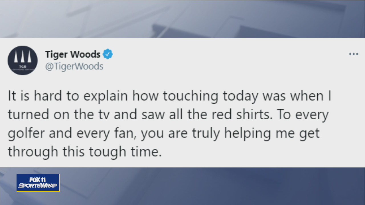 Tiger Woods posts message of gratitude in Tweet on Sunday