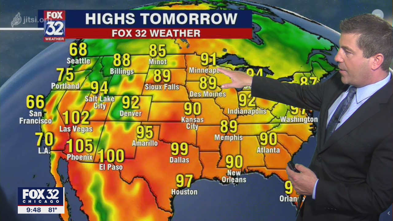 10 p.m. forecast for Chicagoland on July 2