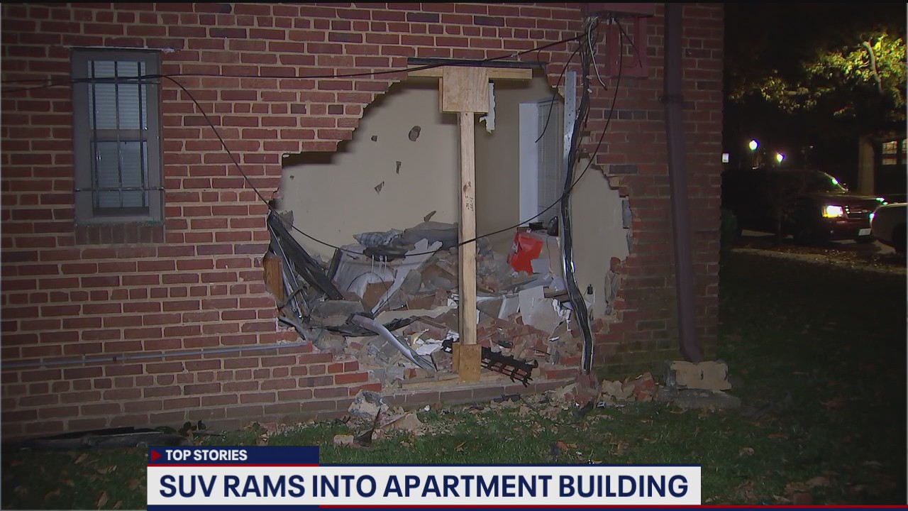 Man suffers only minor injuries after SUV plows through wall of DC apartment building