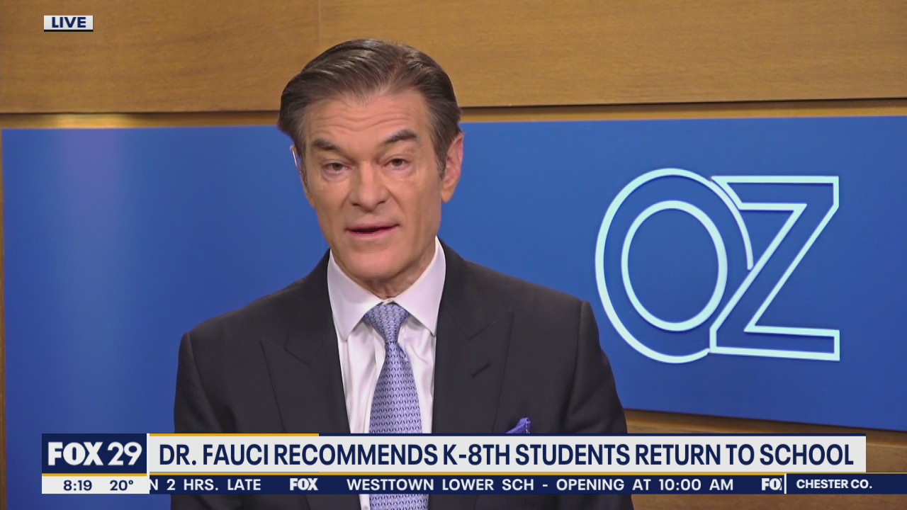 Dr. Fauci recommends K-8th students return to school