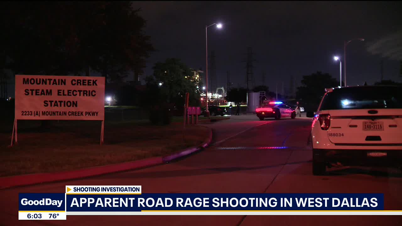 2 vehicles hit in apparent road rage shooting in west Dallas