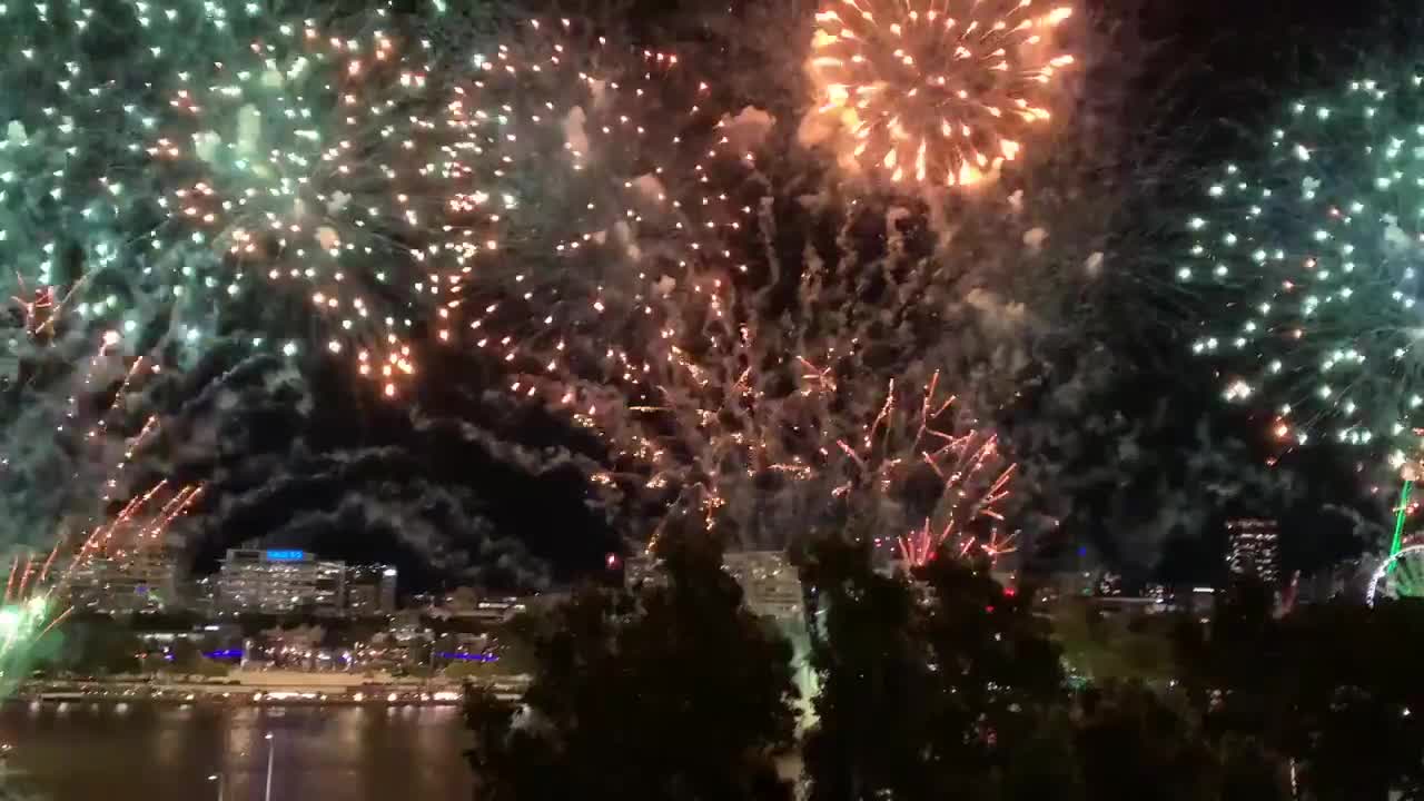 Brisbane celebrates with fireworks after being announced as 2032 Olympics host