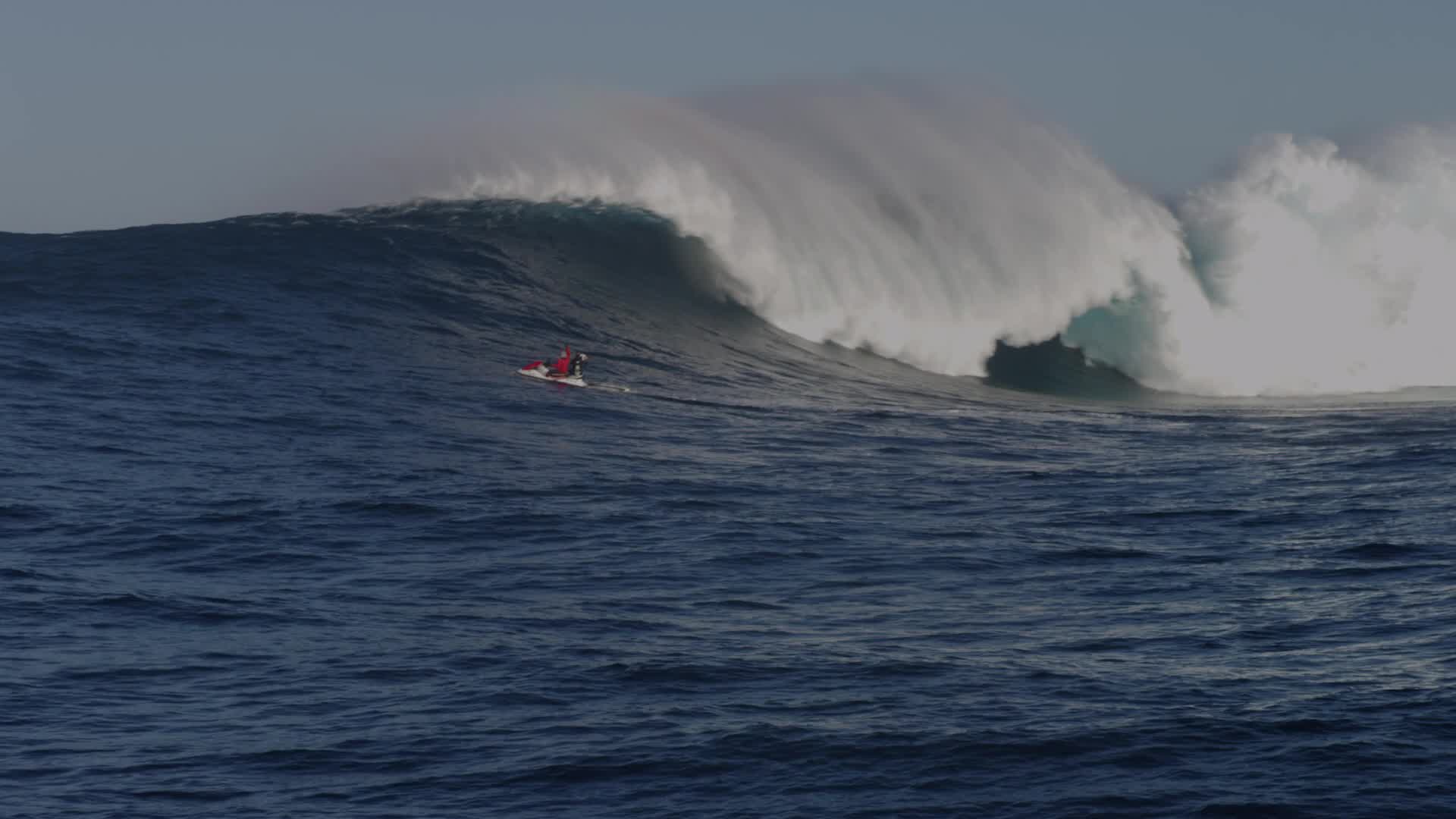 Danny Griffiths surfs the waves at Pedra Branca