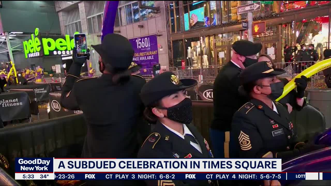 Subdued NYE in Times Square