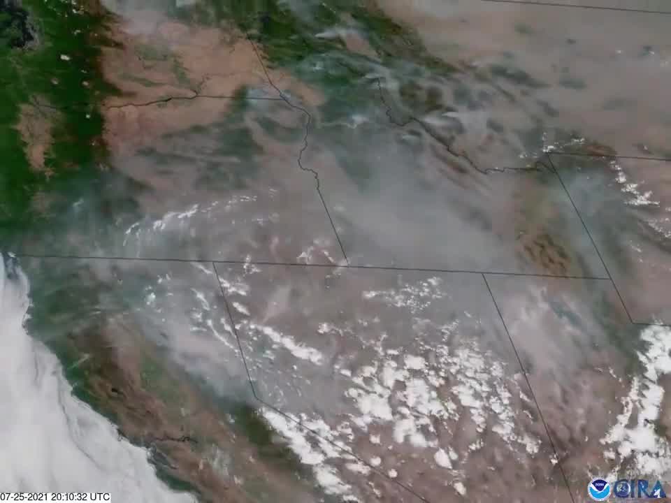 NOAA Satellite Imagery Shows Wildfire Activity in Western US
