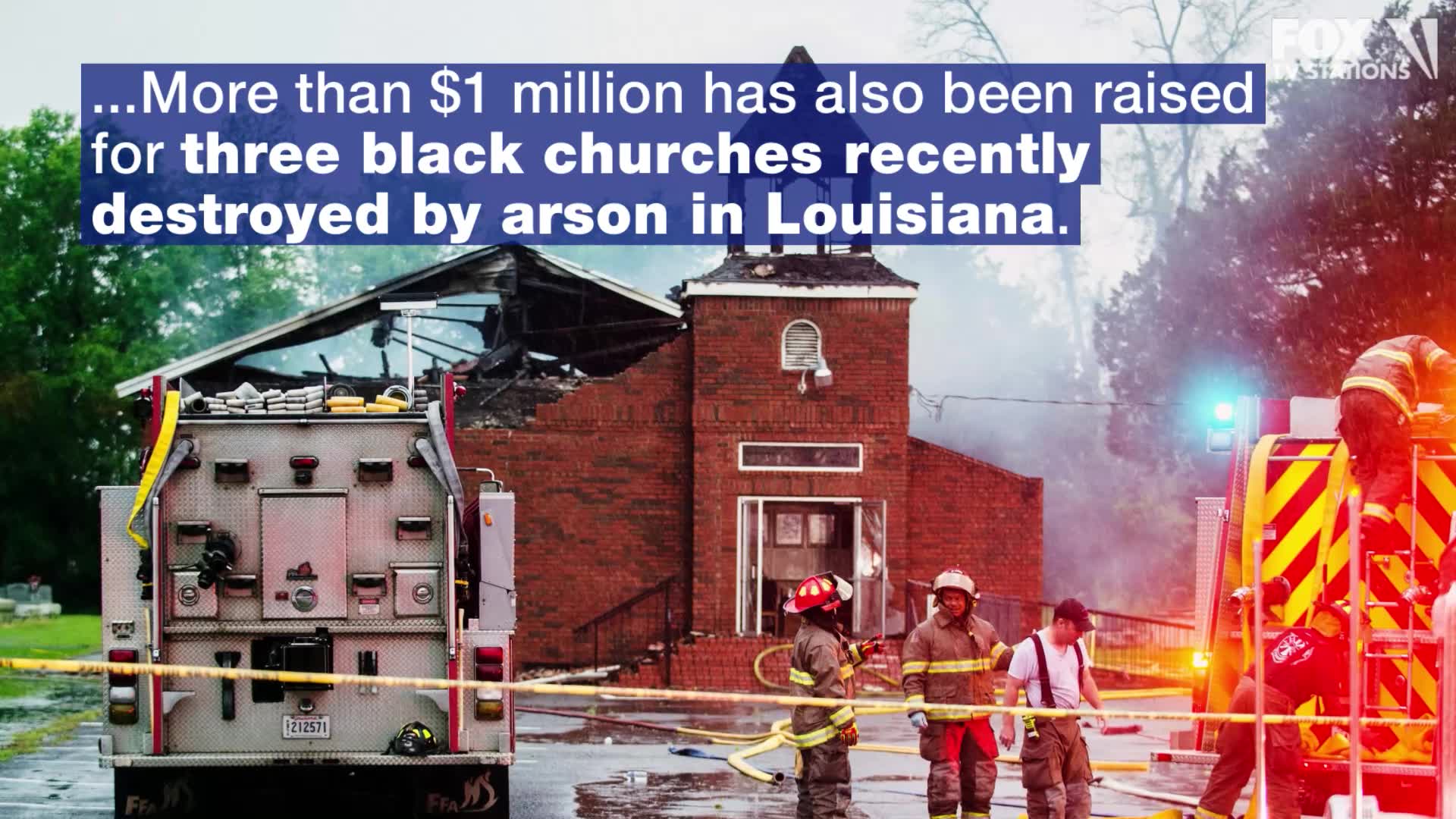 More than $1 million raised for burned Louisiana churches