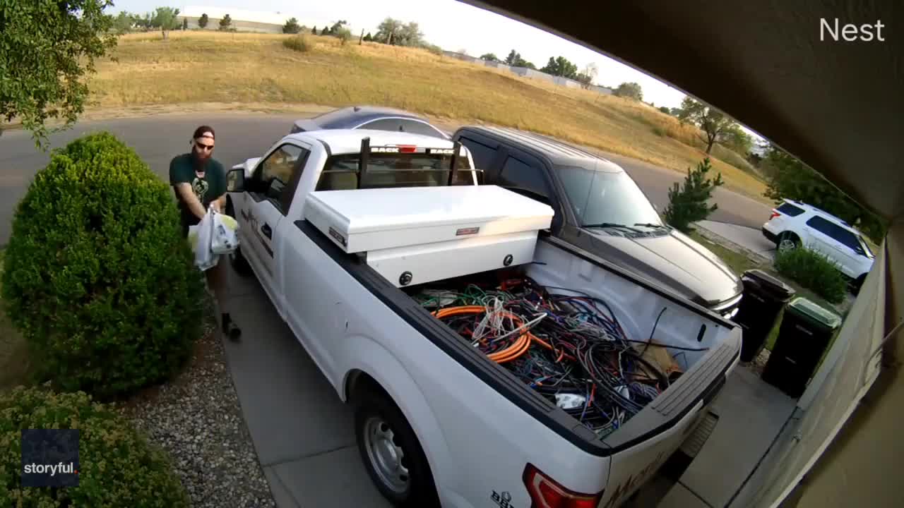Camera captures DoorDash driver's car roll away