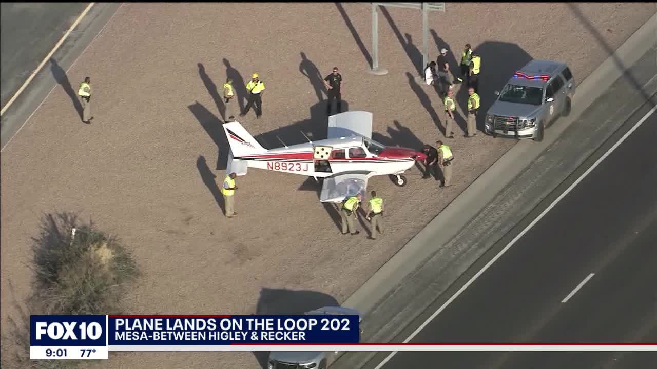Pilot makes emergency landing on Loop 202 in Mesa